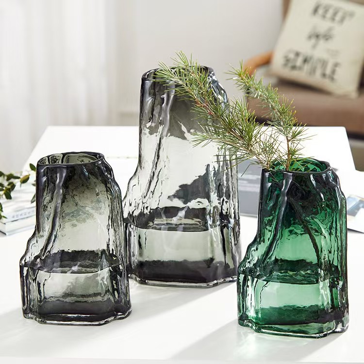 Kunstmatige rotstuinglas-in-loodvaas in Chinese stijl