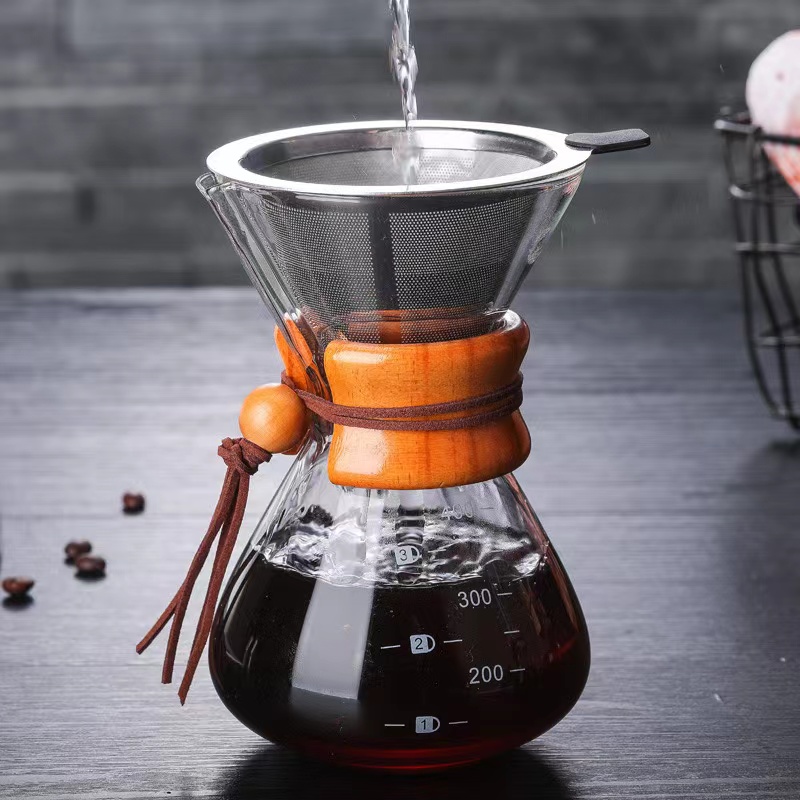 Hand gebrouwen glazen koffiepot 1