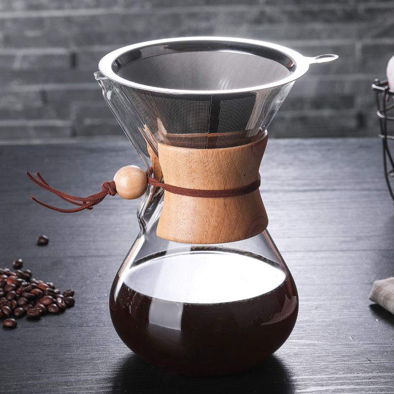 Handgebrouwen glazen koffiepot