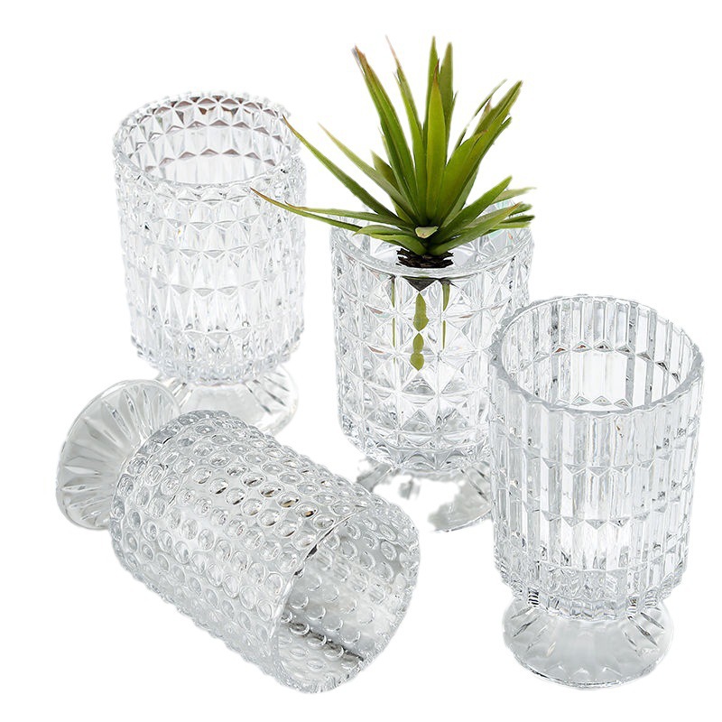 Franse retro lichte luxe reliëfglazen bloem in Scandinavische stijl