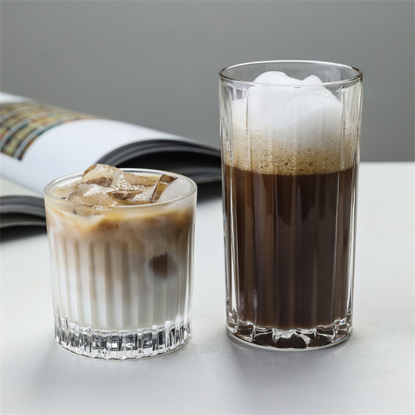 Stijlvol gestreept glas Koffieglas